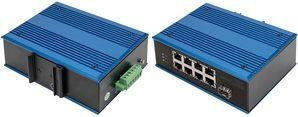 Digitus Industrial PoE Switch DN-651133 Unmanaged Fast Ethernet 10/100Base-TX zu 100Base-FX Blau - Bild 1