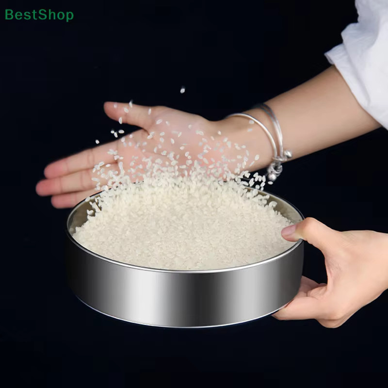 HNKMP Rundes Mehlsieb aus Edelstahl in Silber mit ultrafeinem 60-Mesh-Siebgewebe für Kuchen und Backwaren - Bild 3