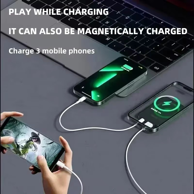 Lenovo Magnetische Powerbank 50000mAh mit PD 22.5W und kabelloser Schnellaufladung in Grün - Bild 4