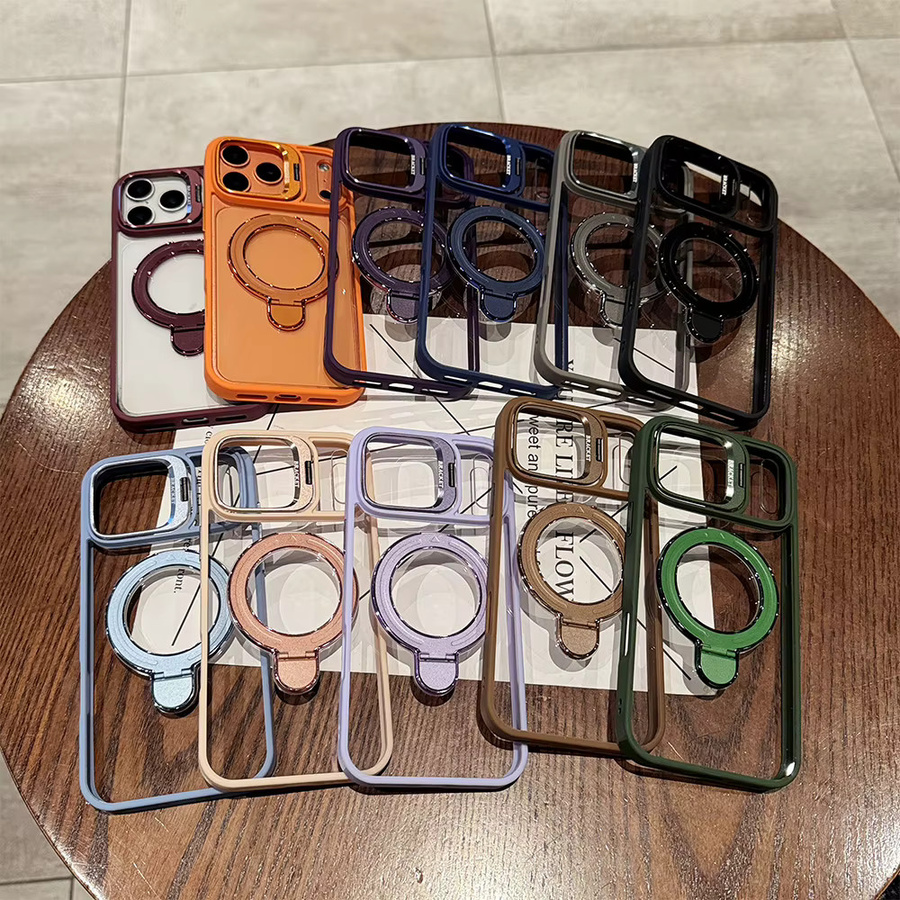 Caynes Transparente Handyhülle mit Doppelgehäuse und Linsenhalterung für iPhone 17 Pro Max, 16, 15 Plus, 14, 13, 12 Pro Max, 11 - Bild 2