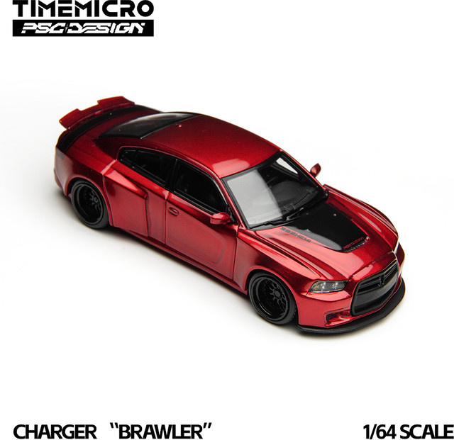 TimeMicro Charger Brawler, Simulationsmodell, 1:64, Rot/Weiß, Metall - Bild 1