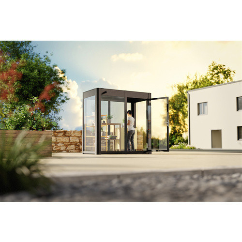 SunElements Gewächshaus SunGarden Infinity 2.1 aus Polycarbonat in Anthrazit, B/H/T: 233 x 229 x 128 cm - Bild 4