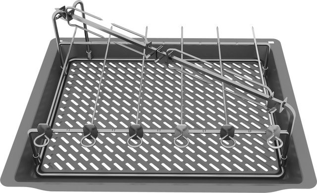 Bosch HEZ635001 Grillset in Silber aus Edelstahl und Metall mit Heißluftfunktion - Bild 1