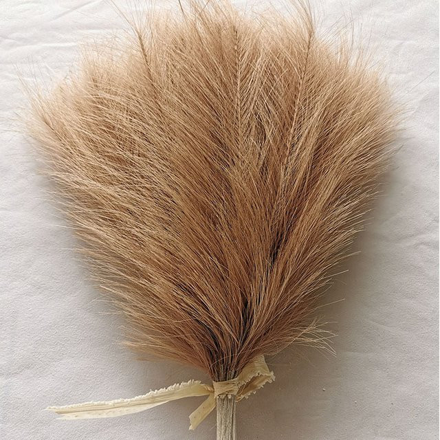 BloomEver Künstliches Pampasgras in Beige und Weiß als flauschiger Schilfgras-Strauß für deine Boho-Dekoration, Hochzeiten und Tischarrangements - Bild 1