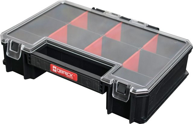 Qbrick System Multi Kunststoffbox in Schwarz und Transparent B/T/H: 25,7 x 18,0 x 6,0 cm - Bild 1