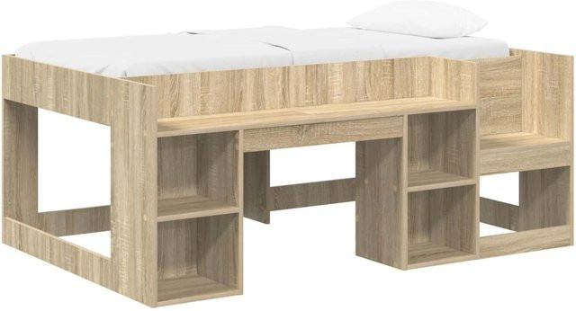 vidaXL Kinderbettgestell mit Stauraum in Sonoma-Eiche, B/T/H: 160 x 80 x 108,5 cm - Bild 1