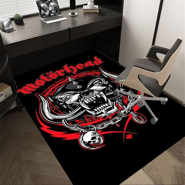 Motörhead Bodenmatte von Yun Home in Schwarz, Urbaner Stil, Polyester, rutschfest und waschbar, B/T: 90 x 60 cm - Bild 1