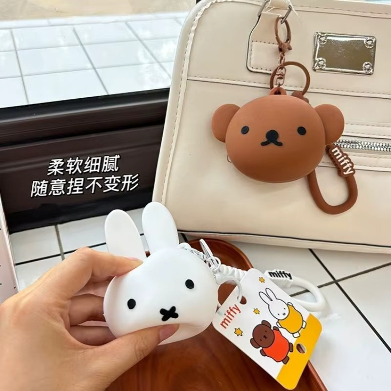 Miffy Münzbörse Mini-Kopfhörer-Etui Schlüsselanhänger, Hasen-Silikon-Clutch - Bild 2