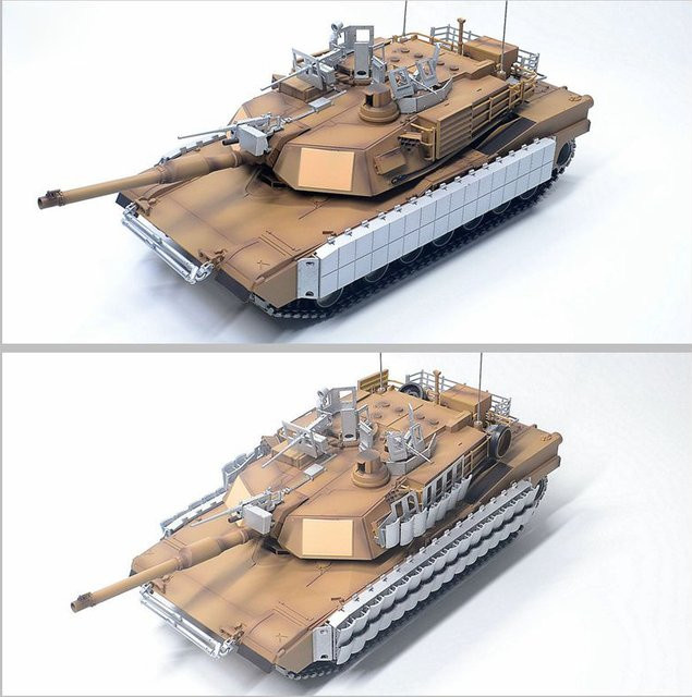 Henglong M1A2 Tank TUSK Armor Metal Kit II 1/16 Decorative Appearance Conversion Parts 14+y - Bild 1