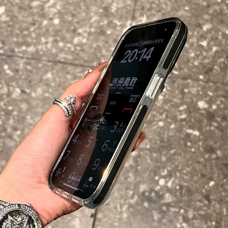 Stoßfeste transparente Schutzhülle von KaiYingF für iPhone 11 bis iPhone 15 Pro Max in Gold und Transparent aus weichem TPU - Bild 2