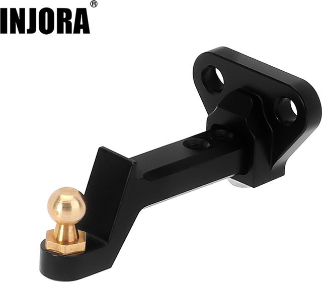 INJORA Drop Hitch-Empfänger, verstellbar, Aluminium, Metall, Schwarz - Bild 1