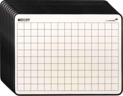 Legamaster Lerntafel Whiteboard aus emailliertem Stahl, 2-seitig blanko und kariert, magnetisch, Farbe: Weiß, B: 30,2 cm x H: 22,6 cm, 10 Stück - Bild 1