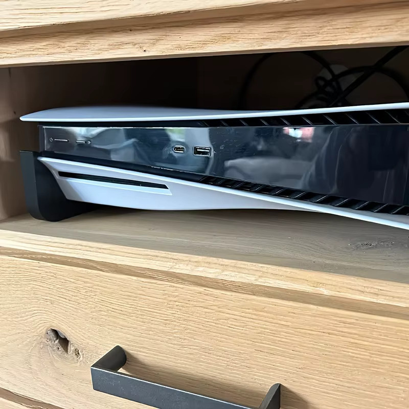Horizontale Halterung für PlayStation 5 PS5 Standard Edition in Schwarz, höhenverstellbarer Desktop-Aufbewahrungsständer und Displayhalterung - Bild 4