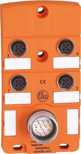ifm Electronic EBC001 Sensor-Aktor-Verteiler und Adapter, Polzahl 12, Farbe: Orange - Bild 1