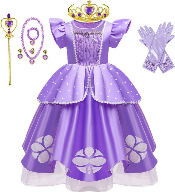 Sophia Rollenspiel Süßes Ballkleid Sofia Kostüm Spielkleid, Prinzessin, Lila, ab 4 Jahren - Bild 1