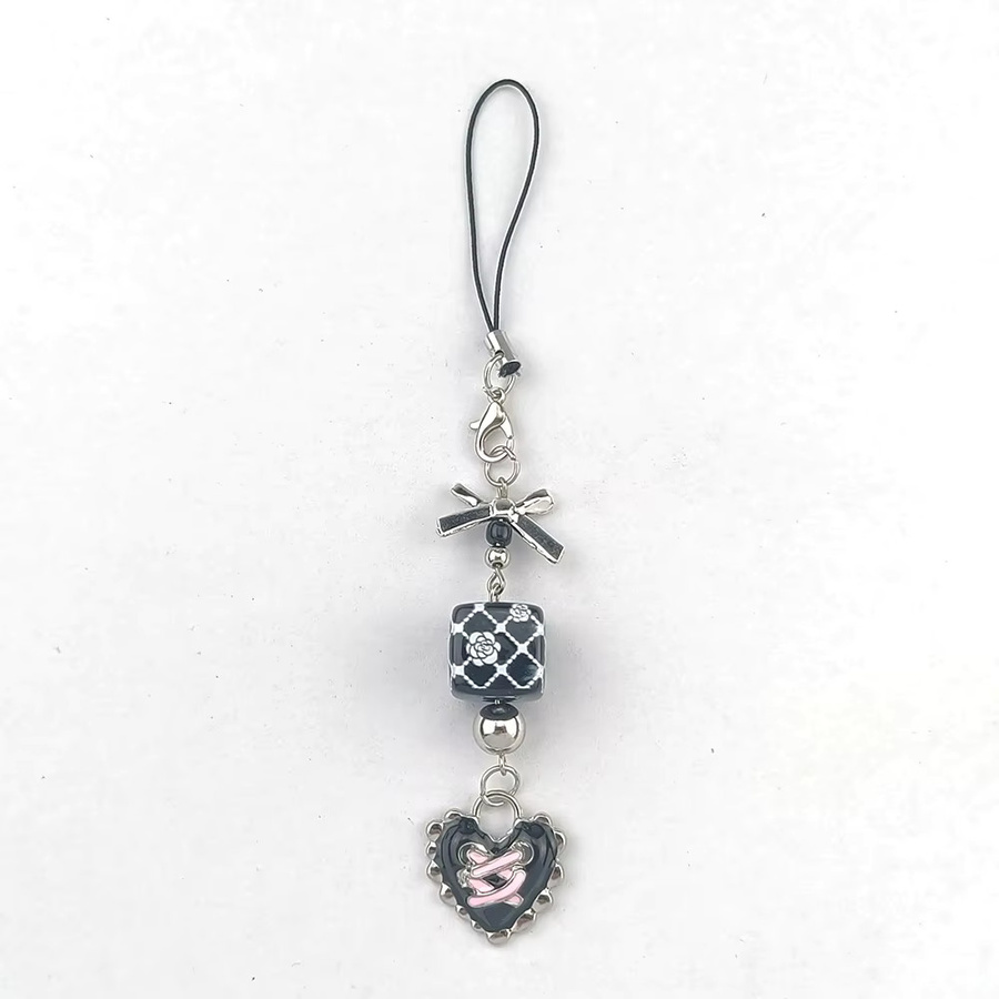 YiYuYiHua Schlüsselanhänger, Herz-Bowknot-Blumen, Bunt, Damen - Bild 2