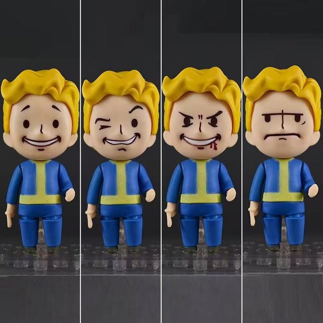 Bandai Pip Boy Actionfigur, Q-Version, mit wechselbarem Gesicht, Kunststoff - Bild 1