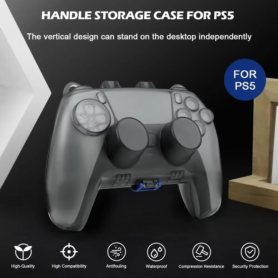 Ispoofer Transparente Schutzhülle für PlayStation PS5-Controller mit Ladeanschluss als Aufbewahrungsbox - Bild 2