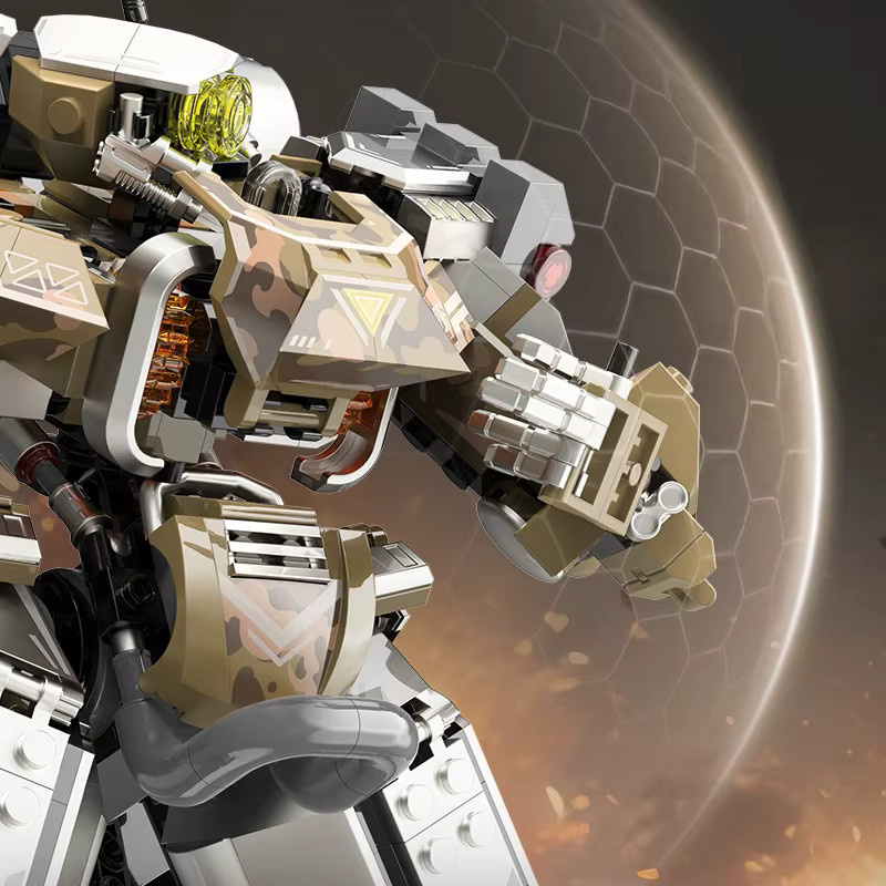 M MENBIS Battle Mecha Bausteine Roboter Modell Set mit 600 Teilen in Mehrfarbig - Bild 2