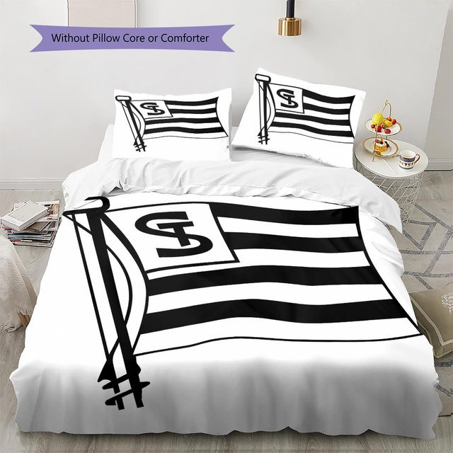 SK Sturm Graz Bettwäsche-Set mit Bettbezug und 2 Kissenbezügen, Weiß, B/H: 220 x 240 cm - Bild 1