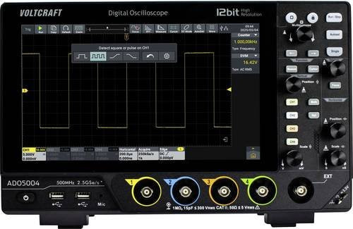 Voltcraft ADO-5004 Digital-Oszilloskop 500MHz 2.5 GSa/s 250 Mpts 12 Bit Digital-Speicher DSO in Schwarz - Bild 1