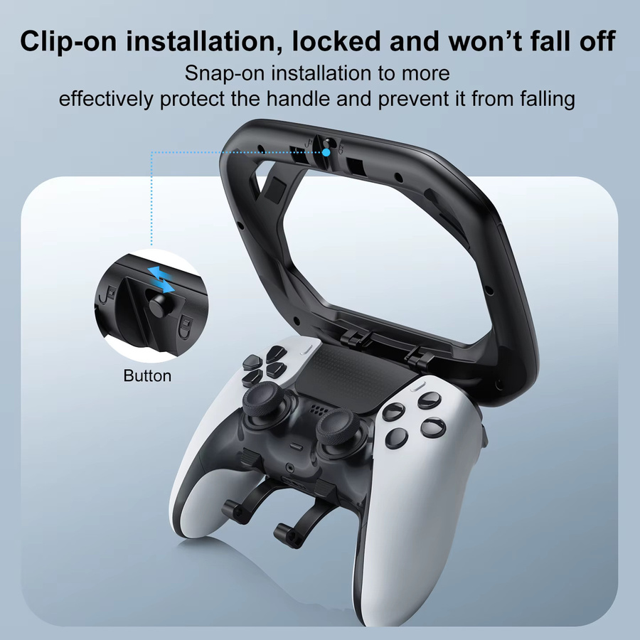 HONCAM Lenkradständer für PS5 und PS5 DualSense Edge Controller in Schwarz mit höhenverstellbarer Halterung für Playstation 5 - Bild 2