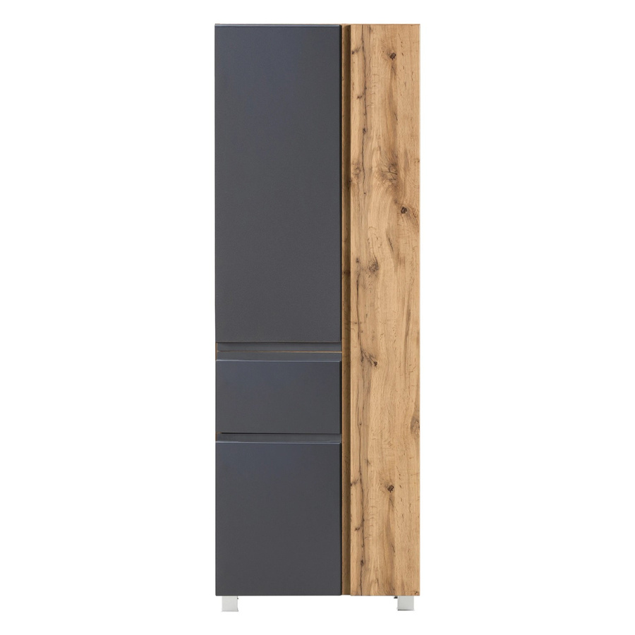 Held Möbel Seitenschrank Ancona in matt Grau-Wotaneiche, B/T/H: 65 x 35 x 180 cm - Bild 2
