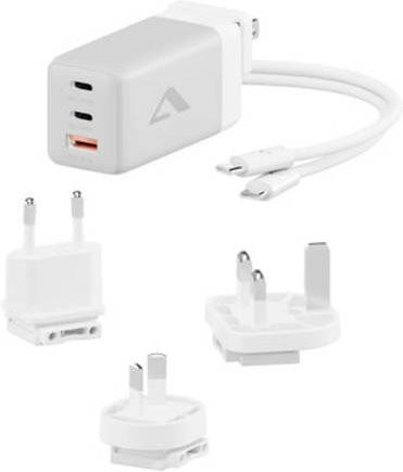 Alogic Rapid Power 67W Multi Ladegerät mit USB-C und USB-A in Grau und Weiß - Bild 1