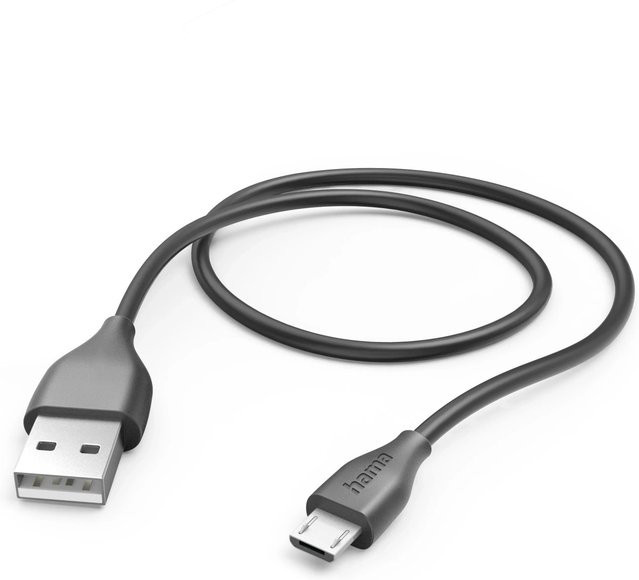 Hama Ladekabel USB-A auf Micro-USB in Schwarz, 1,5 m - Bild 1