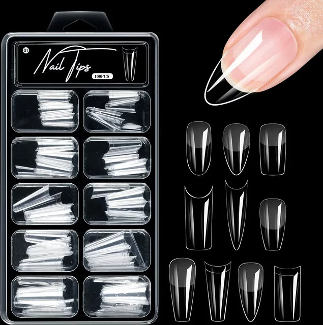 Misscheering Gel-Nagelspitzen, 100 Stück, Glänzend, Unisex - Bild 1