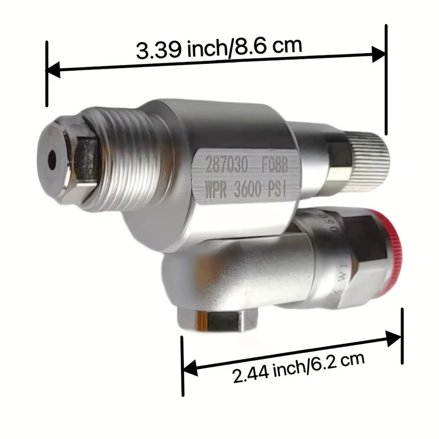 Clean Shot Absperrventil-Drehgelenk als Gewindespritzpistolenadapter mit 180-Grad-Rotation und 7/8-Zoll Anschluss in Silber - Bild 2