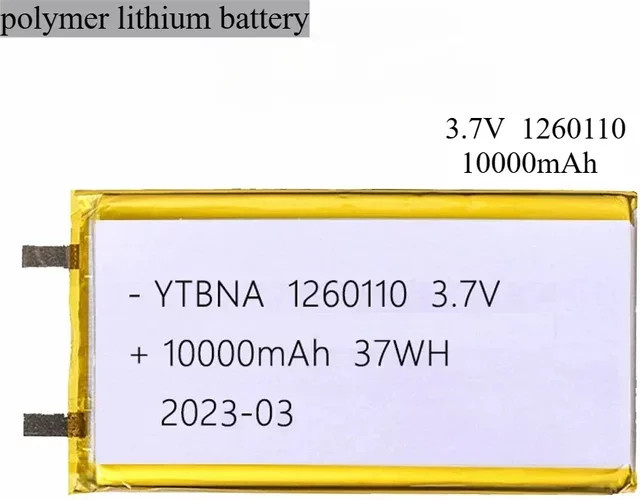 YTBNA Polymer-Lithium-Akku mit 10000 mAh und 3,7 V für Powerbank und GPS - Bild 1