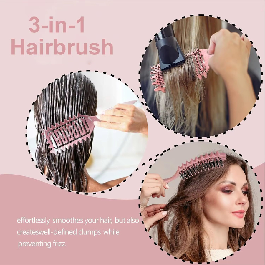 3-in-1 Styling-Bürste zur Lockendefinition und zum Entwirren - Bild 3