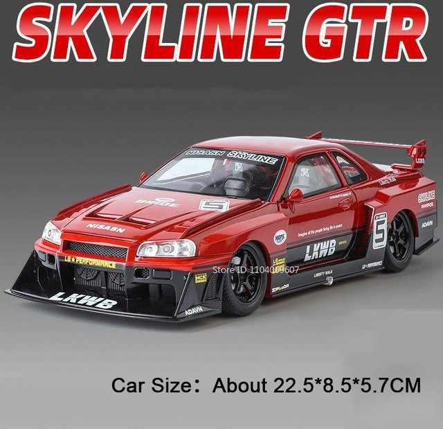 Linyi toy car Tourbillon Gtr S15 Modell Sportwagen, 1:24, mit Sound und Licht, ab 14 Jahren - Bild 1