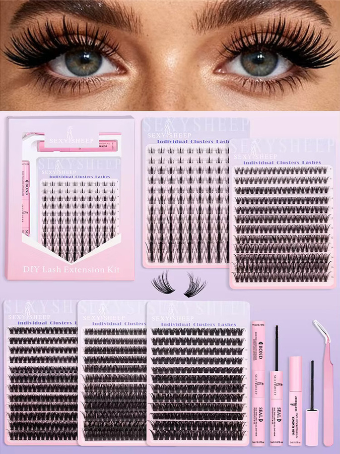 SEXYSHEEP DIY Wimpernverlängerungsset, 8–16 mm, Natürlich, Unisex - Bild 5