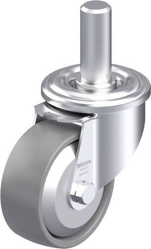 Blickle Stahlblech-Lenkrolle LEZ-PO 80G-ELS-FA in Grau mit 80 mm Rad-Durchmesser und 150 kg Tragfähigkeit - Bild 1