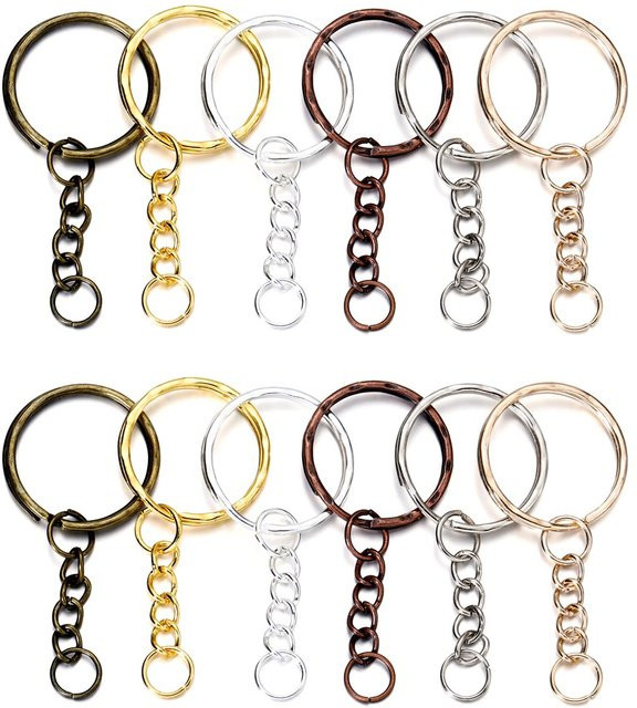 YouYoungDifferent Schlüsselanhänger, Runde Split Keyfob, 50 Teile/los - Bild 1