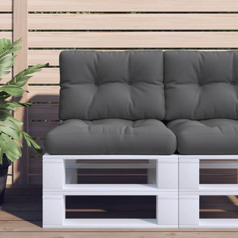 VIDAXL Palettkissen aus Polyester in Anthrazit, Rechteckig, B/T/H: 50 x 40 x 12 cm - Bild 1