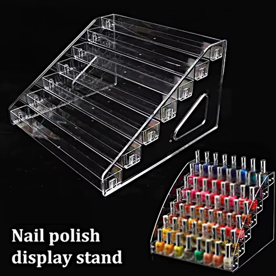 LEENKEA Acryl-Leiter-Display-Regal, transparentes mehrschichtiges Kosmetik-Organizer-Regal - Bild 2