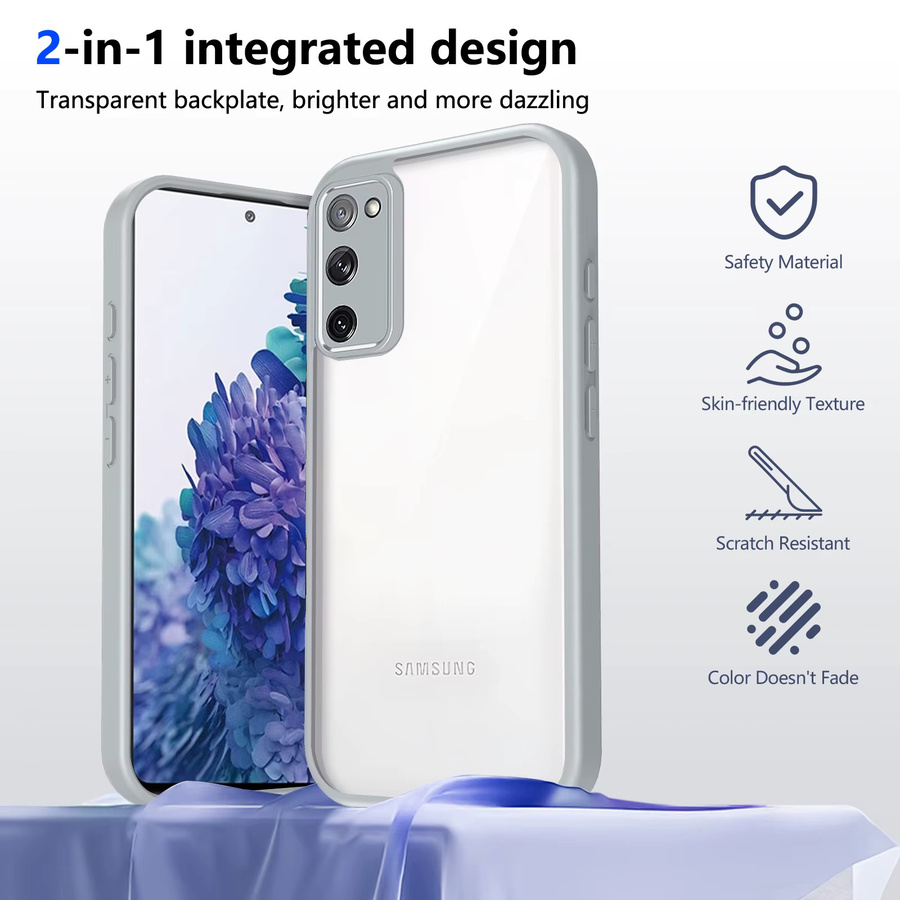 Stoßfeste Silikon-Hülle für Samsung Galaxy S20 FE in Transparent Matt mit Luftkissen-Schutz - Bild 2