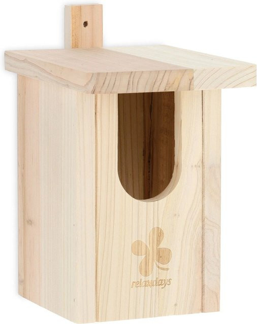 Relaxdays Nistkasten aus Tannenholz in Natur mit entnehmbarem Boden, B/T/H: 25 x 15 x 21,5 cm - Bild 1