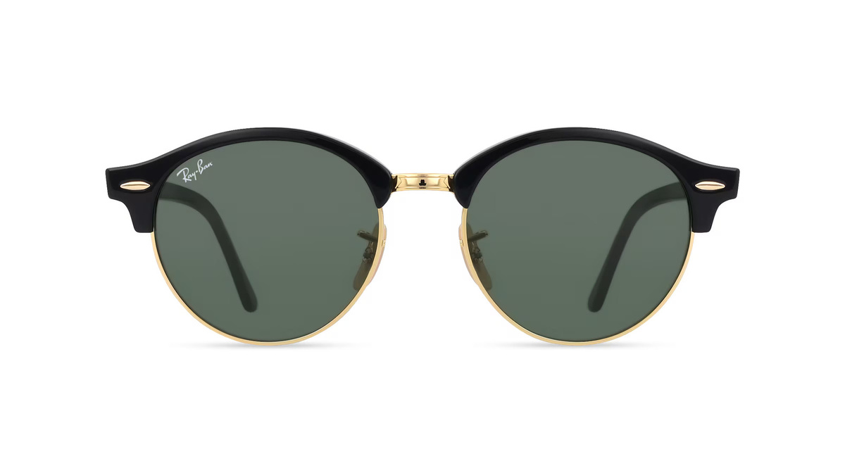Ray-Ban RB4246 Sonnenbrille, Vollrand, Rund, Unisex, Acetat, Schwarz, Gold - Bild 1