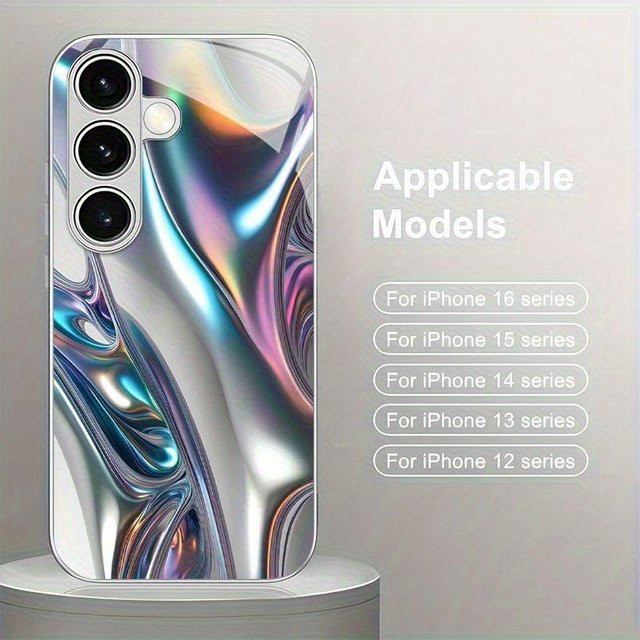 Laser Kristall Flüssigkeit Beschichtetes Glas Design Handyhülle für Samsung Galaxy S26 S25 S24 S23 S22 S21 S20 FE Ultra Plus in Multicolour - Bild 1