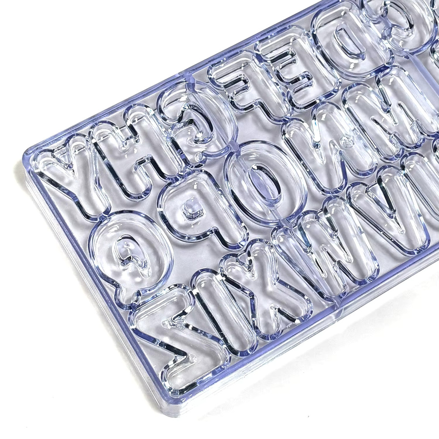 ALICAKE Schokoladenform Englisches Alphabet aus transparentem Polycarbonat, B/T/H: 27,5 x 26,0 x 13,5 cm - Bild 3