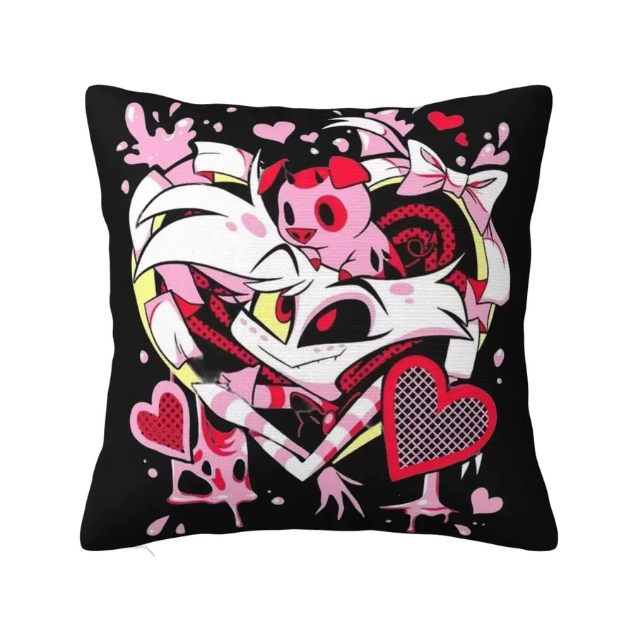Hazbin Hotel Anti Corruption Foundation Anime Kissenbezug, Schwarz, 45 x 45 cm - Bild 4