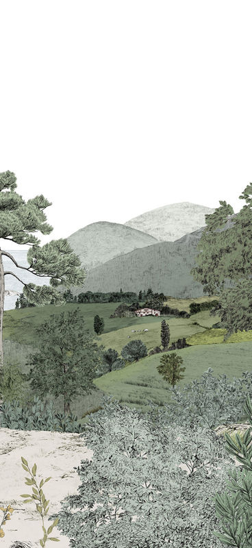 Isidore Leroy Tapete Euskadi Mural Naturel Panel A in Beige und Multicolour - Bild 2