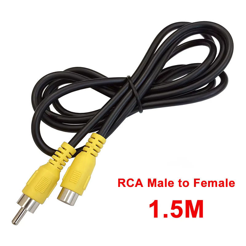 JCD RCA Stecker auf Buchse Audio-Video-Verlängerungskabel Adapter Gelb 2-polig für DIY Reparatur - Bild 2