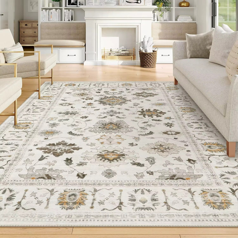 VIKAMA BOHO Wohnzimmer-Teppich im Ethno-Stil als luxuriöse Deko-Matte für Wärme und Komfort - Bild 1