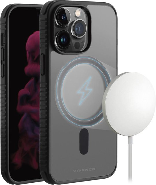 Vivanco Mag Solid Elite 360° Anti Shock Cover für iPhone 14 Pro, Handyhülle, transparent - Bild 1
