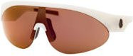 Moncler ME 8019U Sonnenbrille, randlos, Aviator, Unisex, weiß, braun - Bild 1